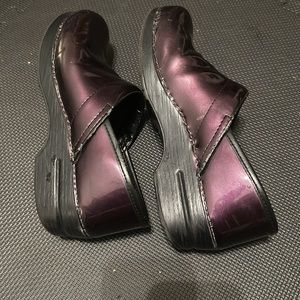 Dansko Purple Professional Metallic Clogs